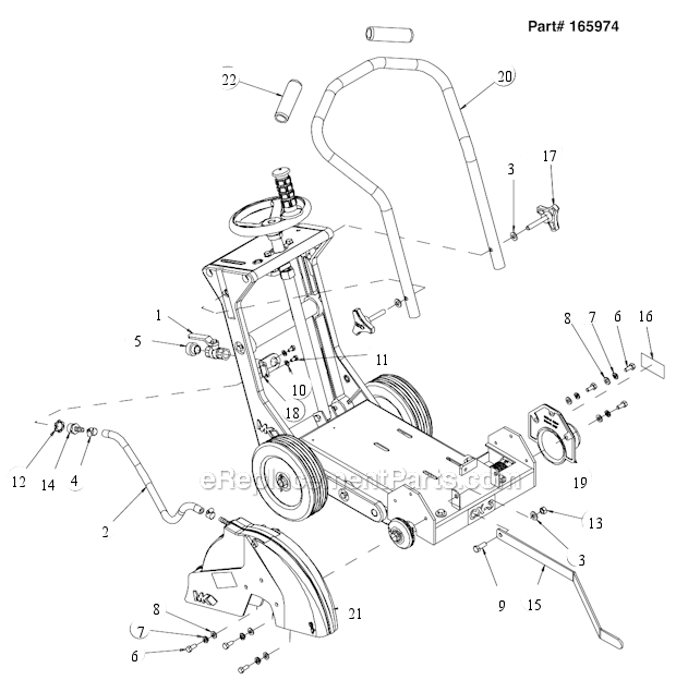 Page D Diagram and Parts List for CX-3 Kohler Engine MK Diamond Concrete Saw
